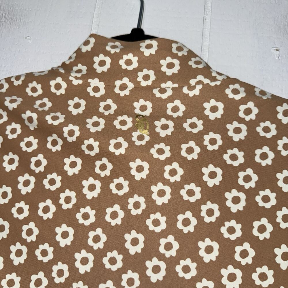 Smith & Quinn Women’s Floral Daisy Mock Neck Top Long Sleeve Tennis Pickleball S - Picture 5 of 7